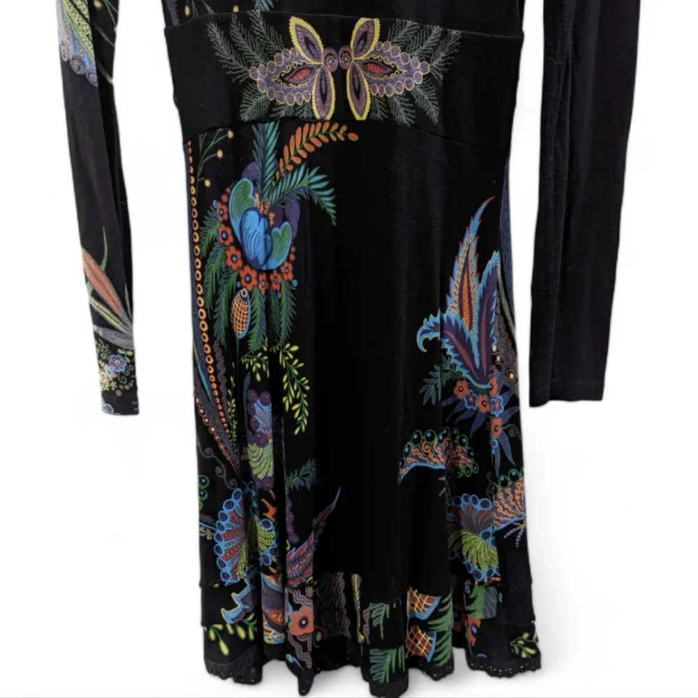 Desigual Multi Print Scoop Neck Fit & Flare Dress Vintage Y2k - Picture 7 of 12